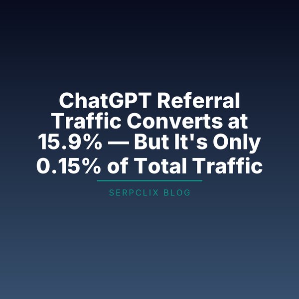 ChatGPT Referral Traffic Converts at 15.9% — But It’s Only 0.15% of Total Traffic