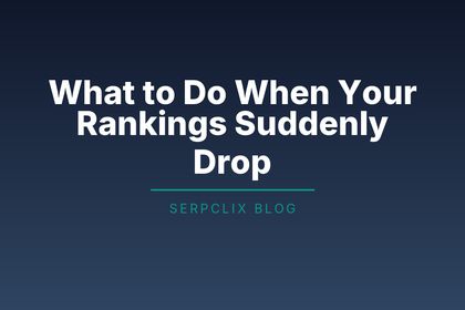 What to Do When Your Rankings Suddenly Drop